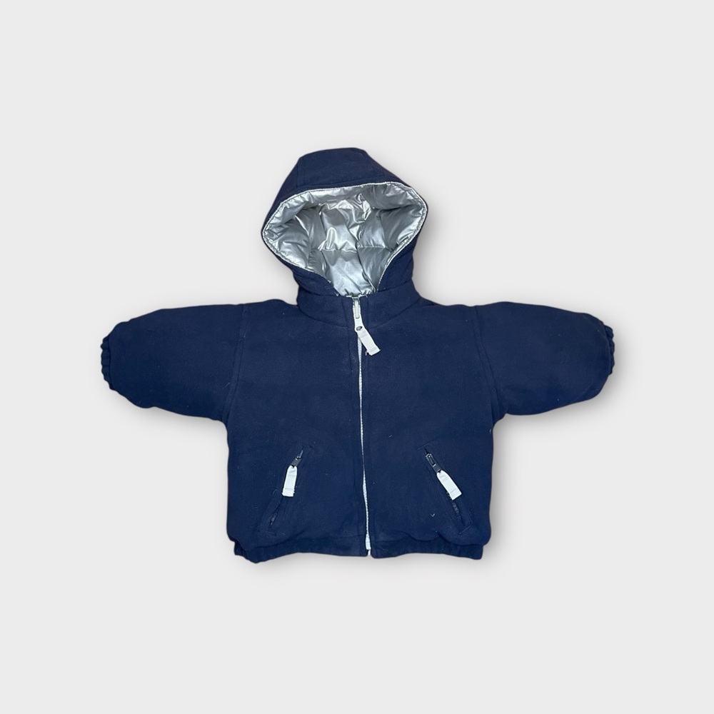 Gap Silver Reversible Puffer Jacket - Picture 5 of 6